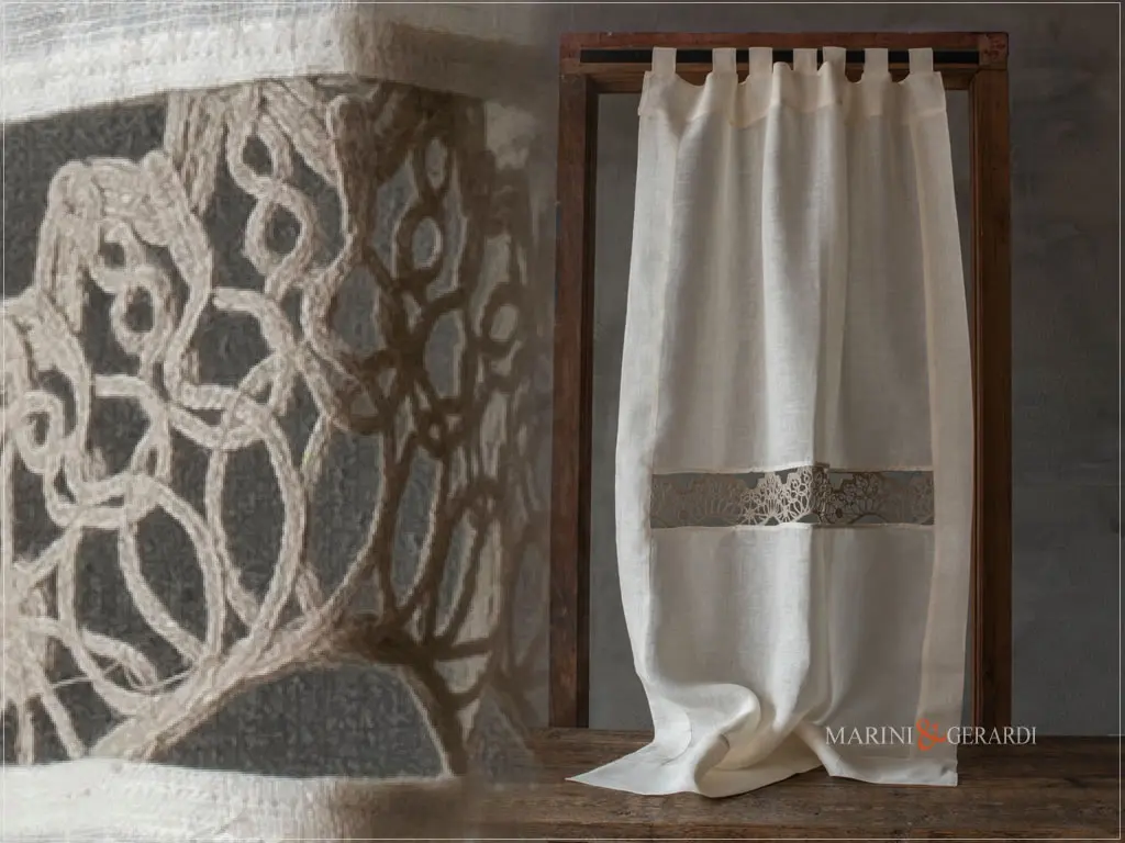 tende a vetro camera da letto lino con passamaneria tende a vetro camera da letto lino con passamaneria