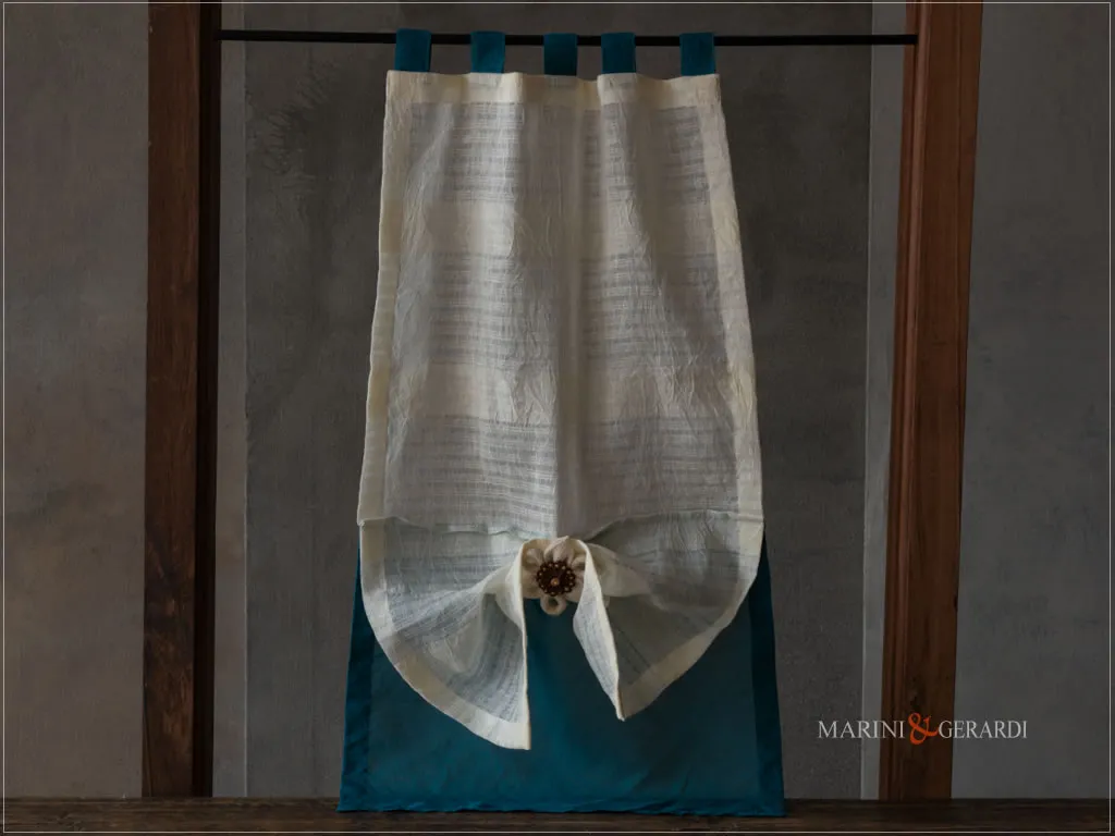 tende a vetro cucina in lino con organza asole e calamita tende a vetro cucina in lino con organza asole e calamita