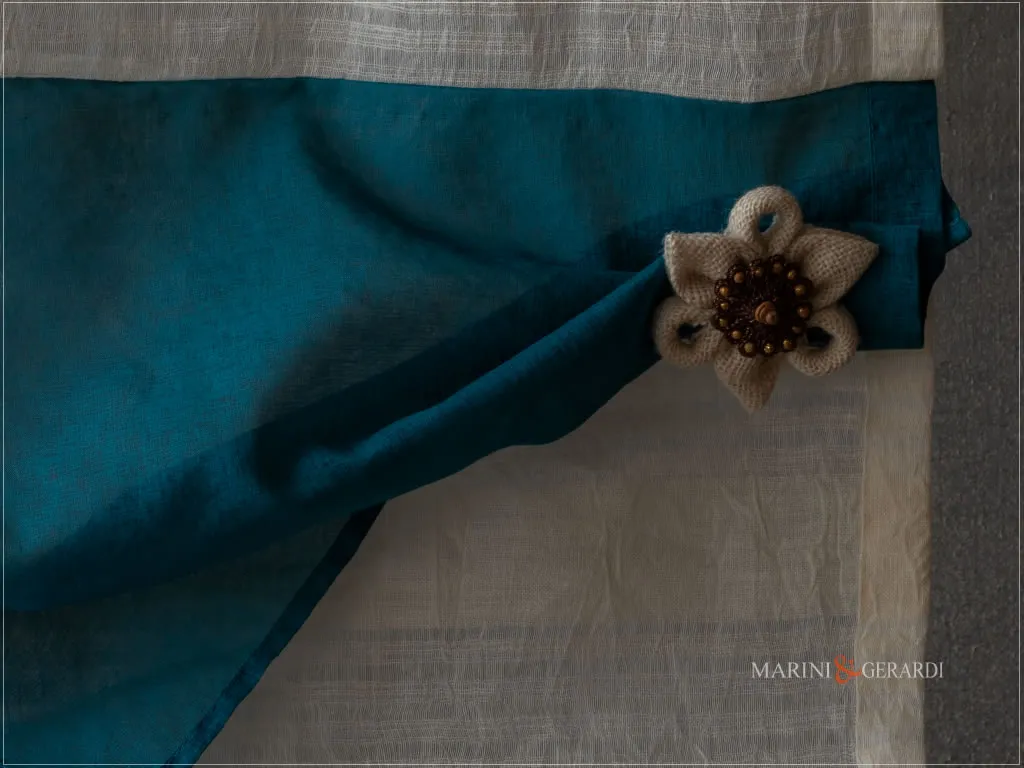 tende a vetro cucina lino stropicciato garzato con fiore a calamita tendine a vetro cucina