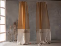 tende da camera da letto lino organza in seta arancio