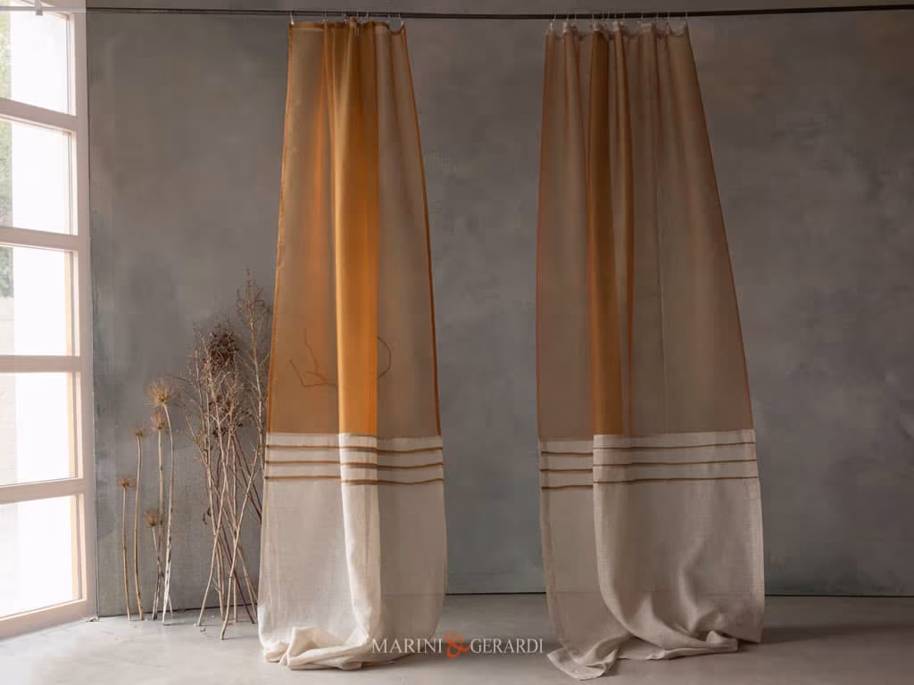 tende da camera da letto lino organza in seta arancio tende da camera da letto lino organza in seta arancio