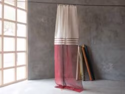 tende interne moderne lino e seta bordeaux