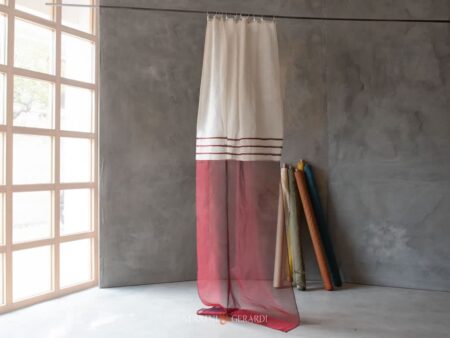 tende interne moderne lino e seta bordeaux
