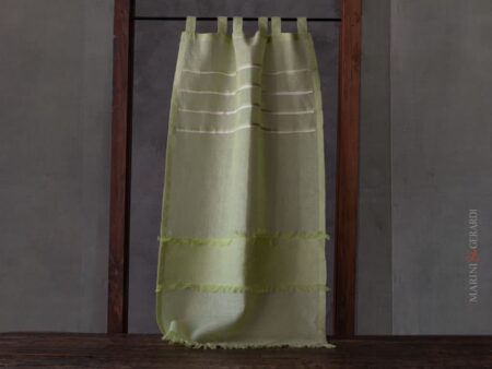 tende moderne a vetro plisse in lino verde con frange - AFRODITE (mini) Marini & Gerardi