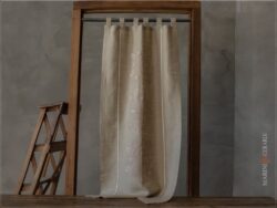 tende ricamate a vetro tessuto in lino RHA