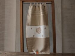 tenda a vetro in lino tendine vetras applicazioni a fiori