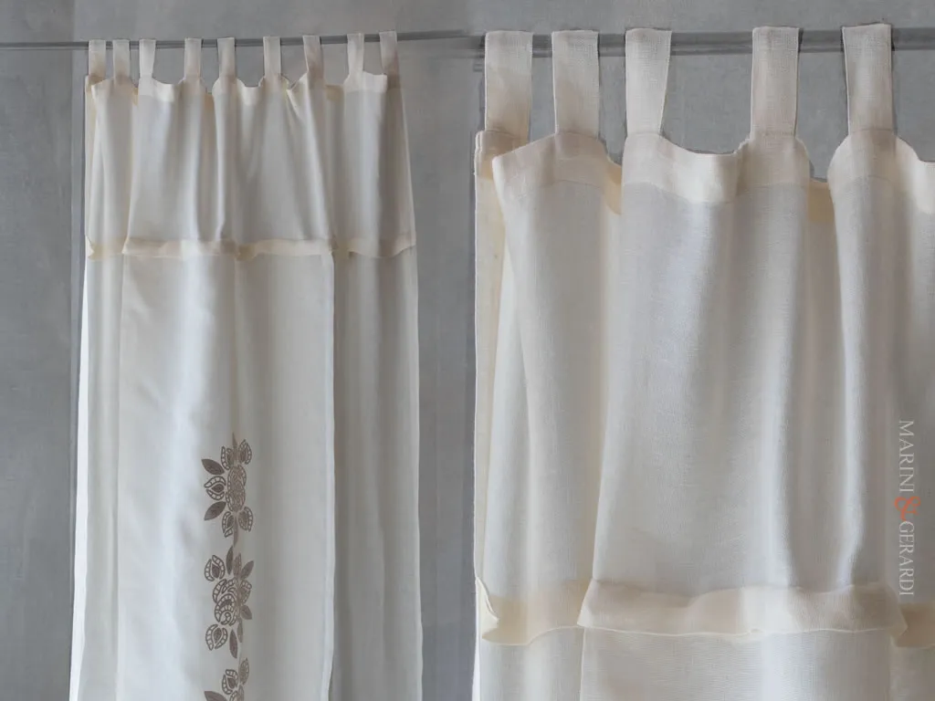 tenda interni doppio telo lino bianco con mantovana tenda interni doppio telo lino bianco con mantovana