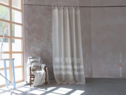 tende moderne in lino camera da letto con applicazioni