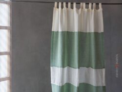 tende moderne soggiorno casa in lino beige verde pistacchio