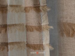 tendine moderne in lino con frange righe verticali