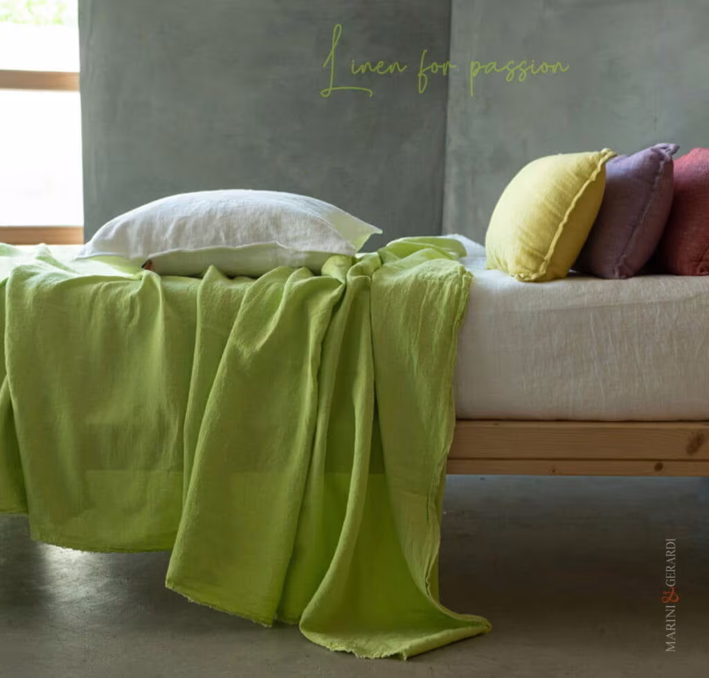 linen for passion lenzuola in lino pistacchio delave linen for passion Lenzuolo Matrimoniale Verde pistacchio delave