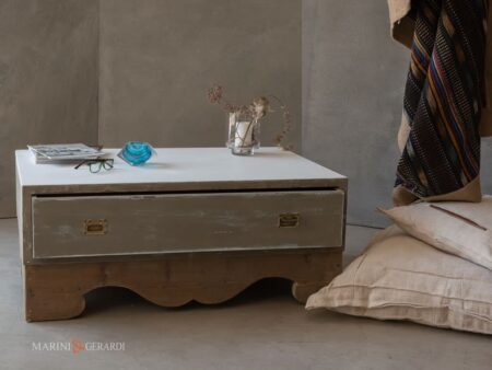 tavolo basso salotto contenitore con due cassetti