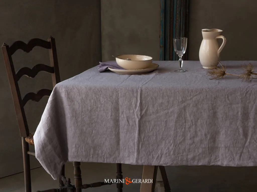 tovaglie da tavola con tovaglioli in lino delave glicine tovaglie da tavola con tovaglioli in lino delave glicine
