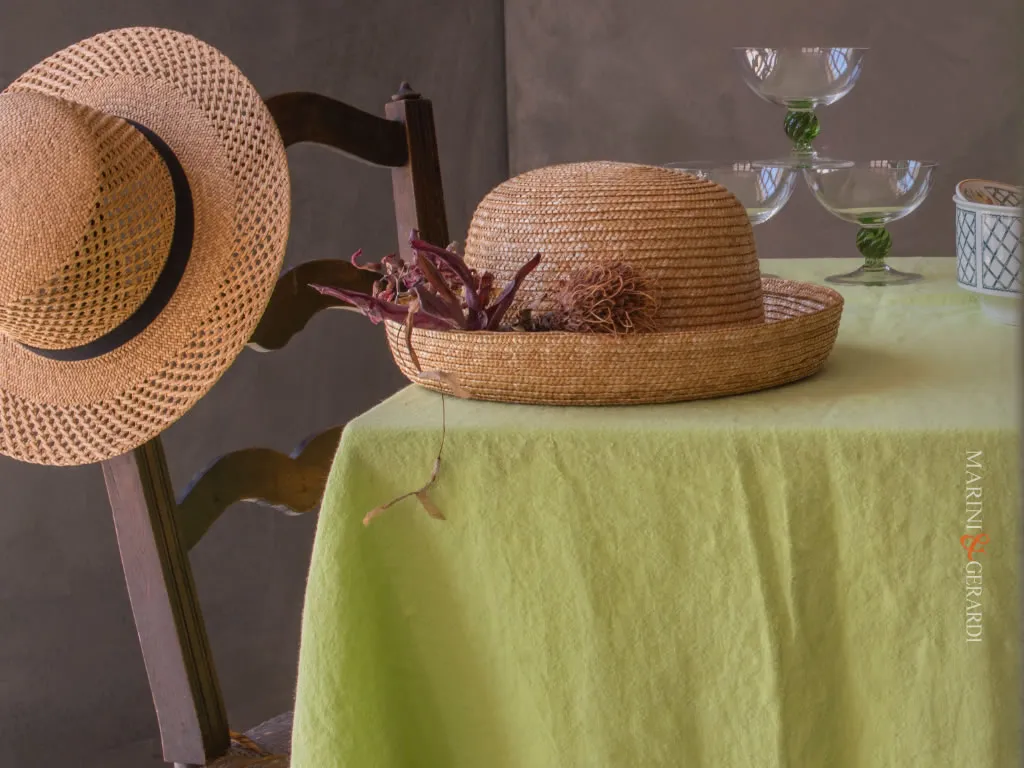 tovaglie di lino stropicciato vintage verde acido tovaglie di lino stropicciato vintage verde acido