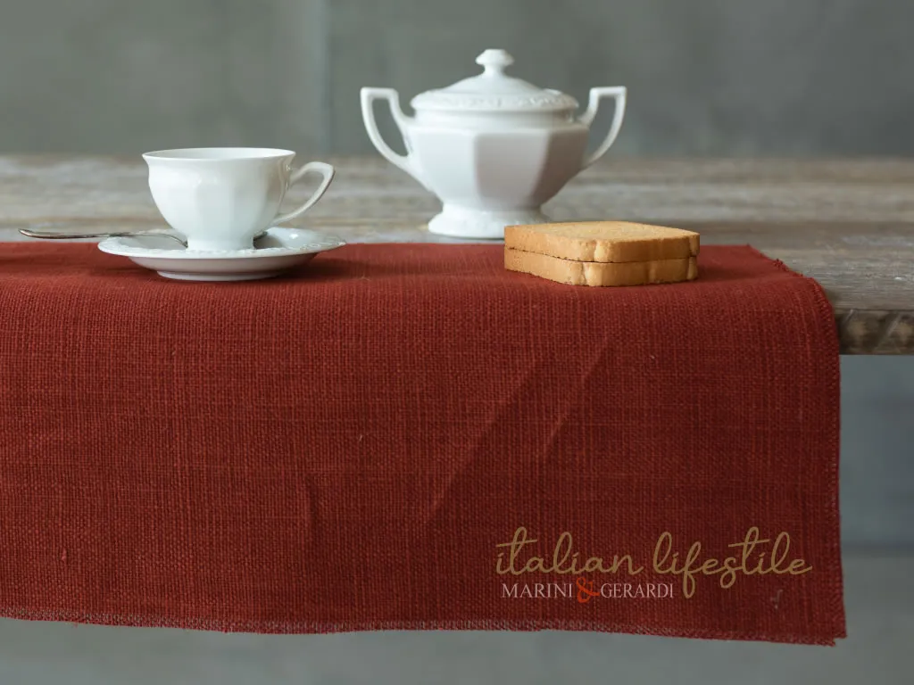 IL SARACENO tovagliete americane colazione pranzo cena yuta rosso mattone IL SARACENO tovagliete americane colazione pranzo cena yuta rosso mattone