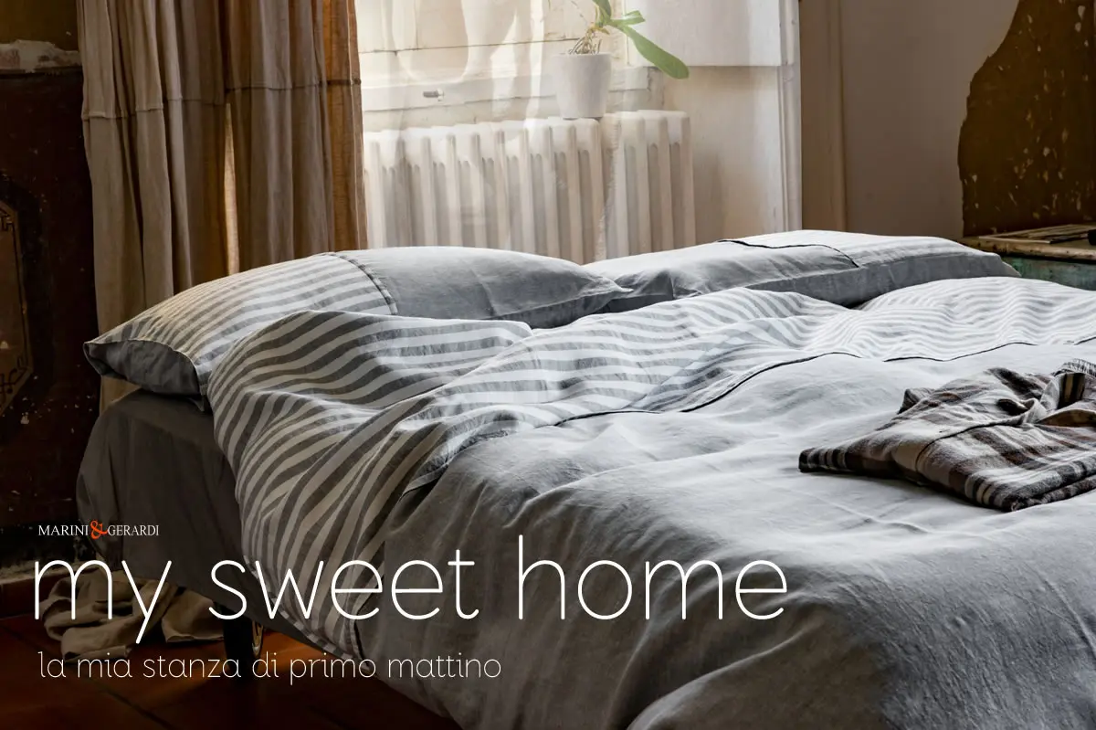 lenzuola letto in lino set completo a righe lenzuola letto in lino set completo a righe