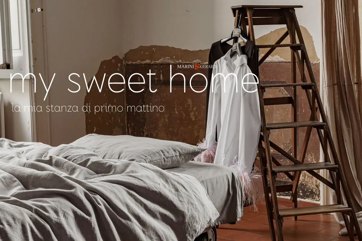 MY SWEET HOME lenzuola letto lino bianco set completo