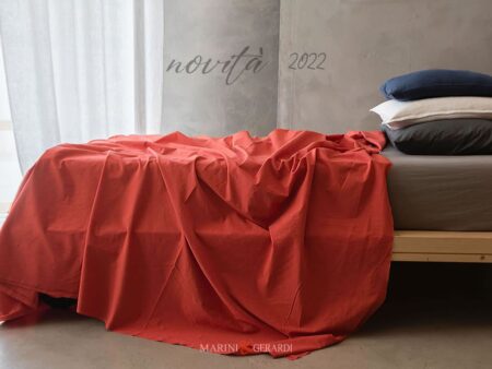 lenzuola matrimoniale cotone stropicciato tamarindo novità 2022