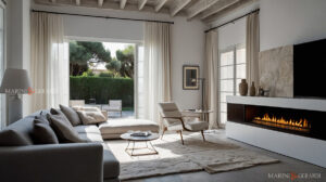 Confezione tende da interni in lino e seta