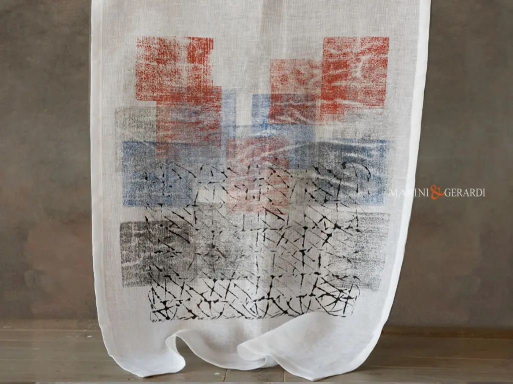 Tende finestra camera da letto in lino design illusioni Tende finestra camera da letto in lino design illusioni