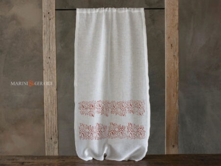 Tende a vetro per cucina moderne in lino cashemer design rosso- Marini & Gerardi