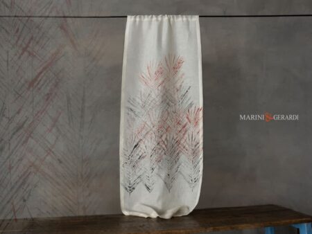 Tende per vetrate panoramiche moderne in lino a sud in rosso nero - Marini & Gerardi