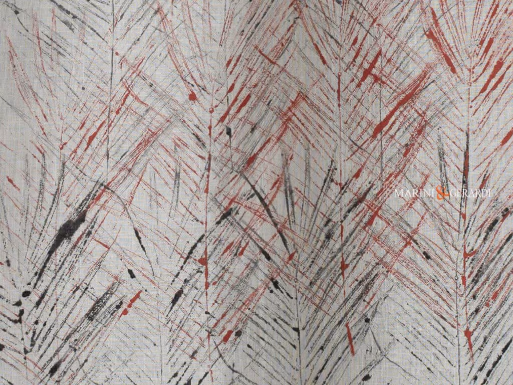 Tende per vetrate panoramiche in lino design a sud rosso nero - Marini & Gerardi Tende per vetrate panoramiche in lino design a sud rosso nero- Marini & Gerardi