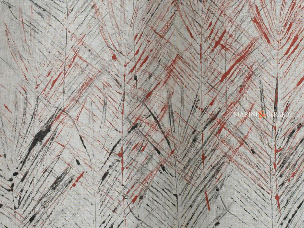 Tende per vetrate panoramiche in lino design a sud rosso nero - Marini & Gerardi Tende per vetrate panoramiche in lino design a sud rosso nero- Marini & Gerardi