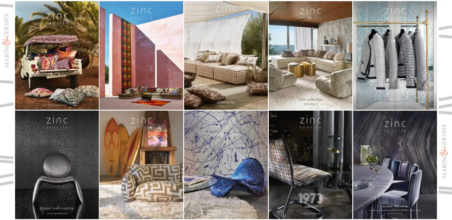 Zinc textile tessuti tappezzeria moderni dal design audace e contemporaneo