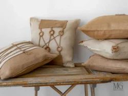 Cuscini decorativi arredo divano juta corda savana