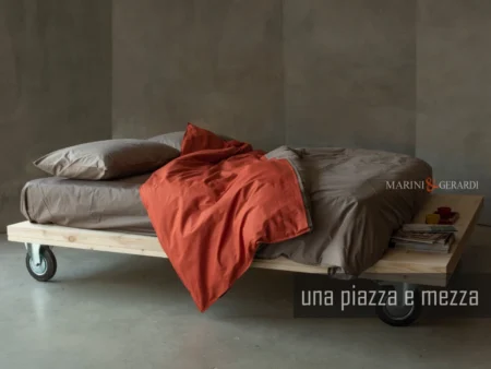 Completo lenzuola 1 piazza e mezza in cotone percalle