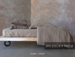 Lenzuolo 1 piazza e mezza in lino sopra