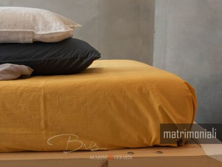 Lenzuola no stiro matrimoniali in cotone con angoli