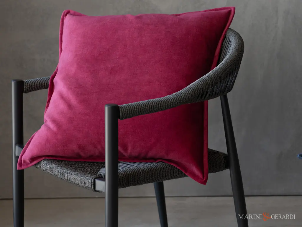 Copricuscini divano in velluto bordeaux pink decorativi antimacchia Copricuscini divano in velluto bordeaux pink decorativi antimacchia