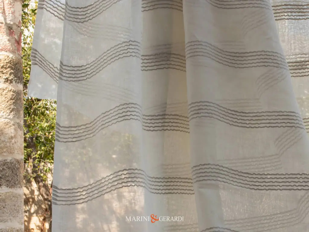 Lino garzato per tende a vetro casa montagna campagna Lino garzato per tende a vetro casa montagna campagna