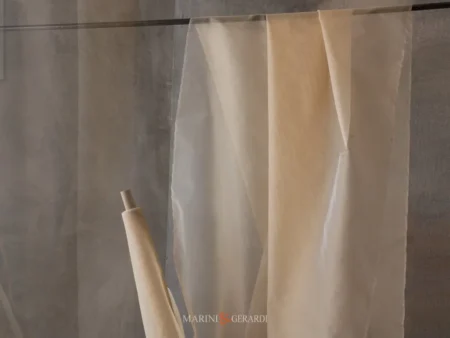 Organza di seta panna per tende