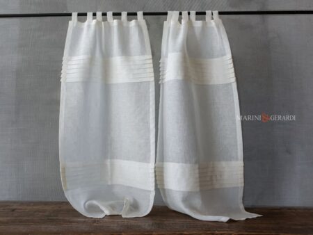 Tende plissettate a vetro moderne in lino