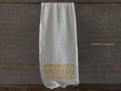 Tende a vetro su misura moderne in lino bianco design giallo