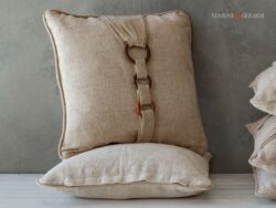 Cuscini arredo cotone e juta elegant 3 anelli