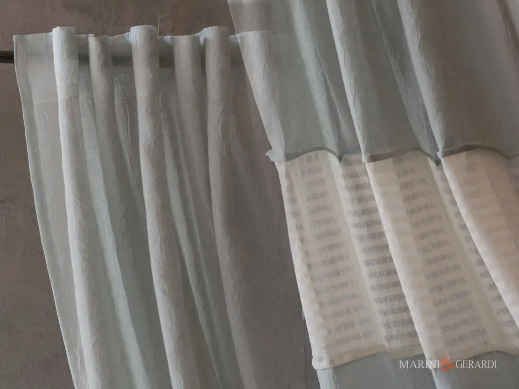 Tenda da interno moderne in lino in combinazione di colore Tenda da interno moderne in lino in combinazione di colore