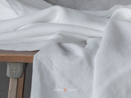 Tessuto lino bianco ottico per lenzuola e tende vendita al metro