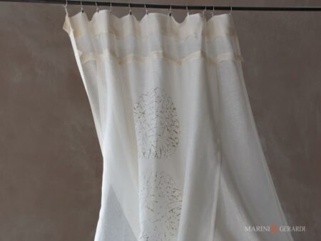 Eleganti tende moderne camera da letto in puro lino