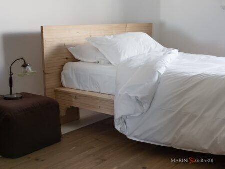 Completo copripiumino singolo bianco in cotone