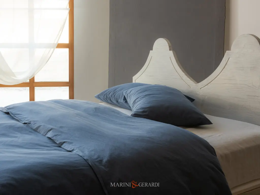 Copripiumino matrimoniale blu in cotone pima Copripiumino matrimoniale blu in cotone pima - Marini&Gerardi