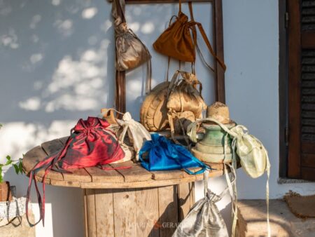 Borsa a secchiello seta shantung eleganti a sacchetto con laccetti - Marini&Gerardi