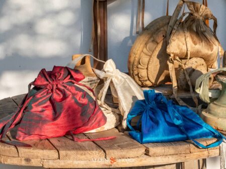 Borsa a sacchetto in seta elegante con laccetti - Marini&Gerardi