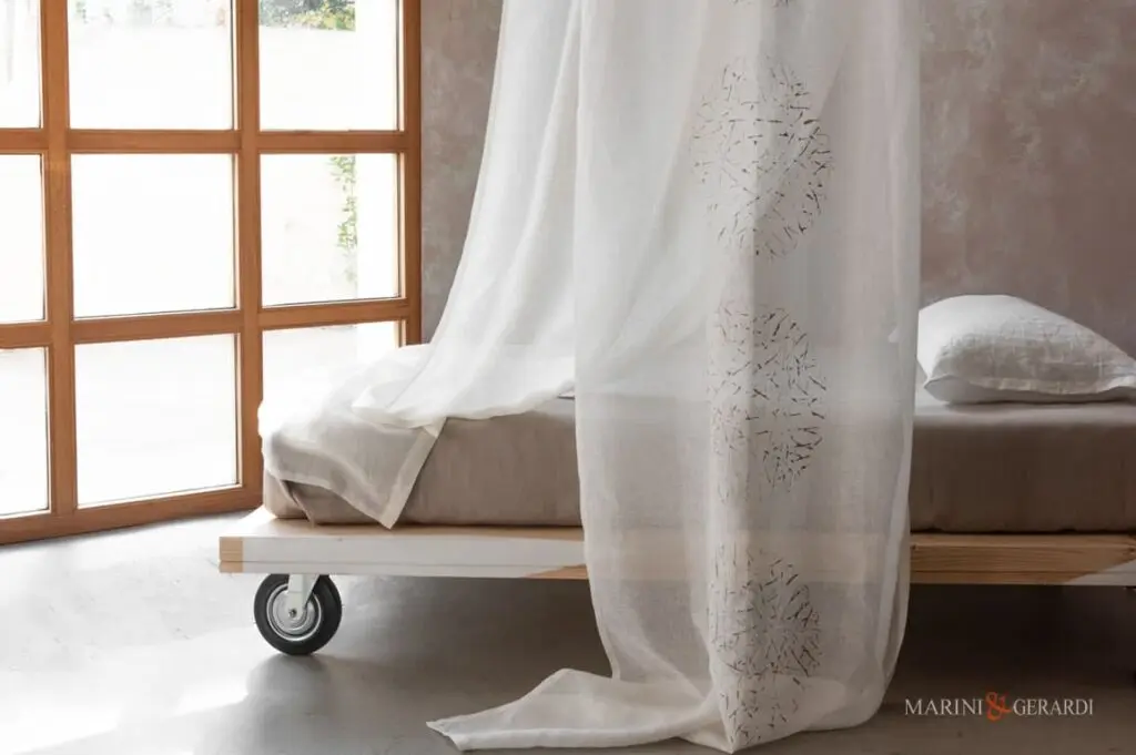 Doppia tenda su unico bastone soggiorno moderno in lino Doppia tenda su unico bastone x soggiorno moderno in lino