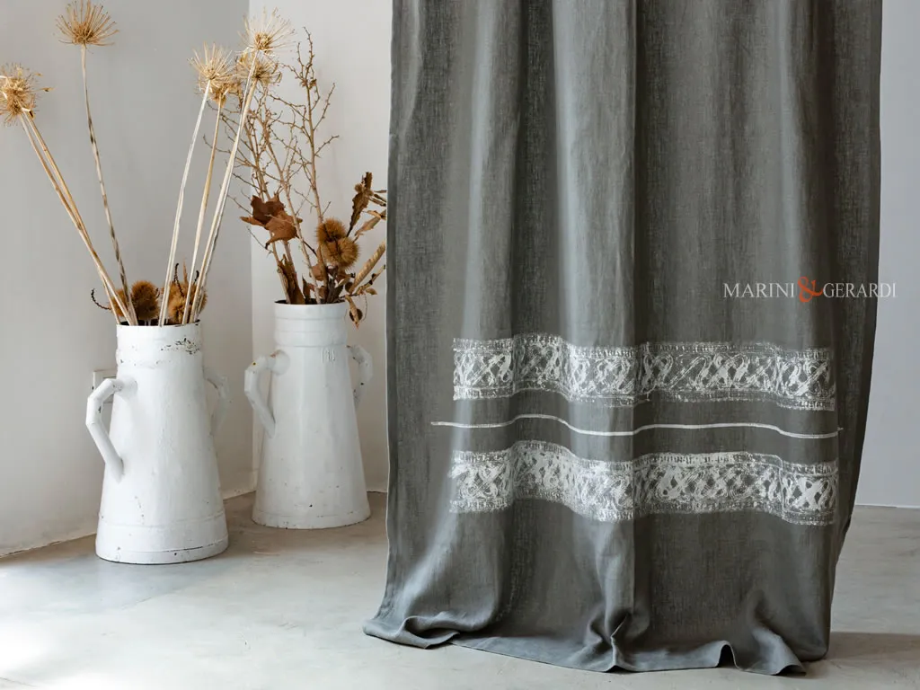 Tende cucina shabby in lino moderne Tende cucina shabby in lino moderne