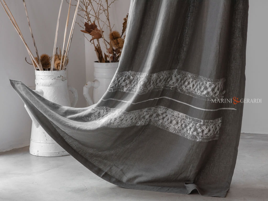 Tende cucina shabby moderne colore antracite