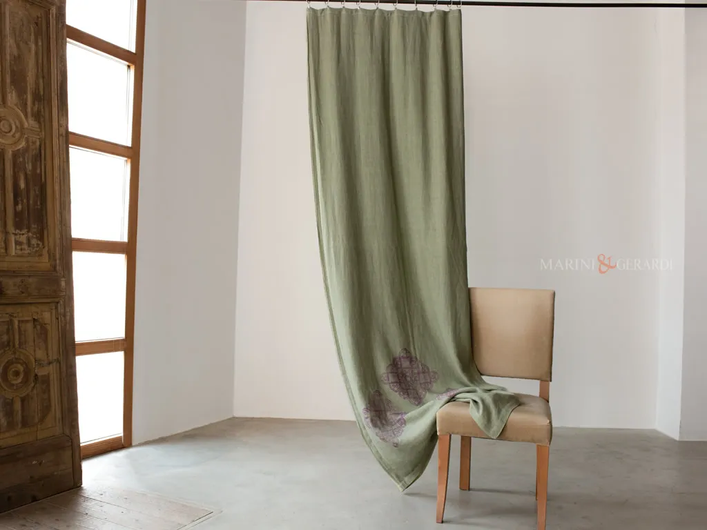 Tende stile country chic in lino dal design moderno Tende stile country chic in lino dal design moderno